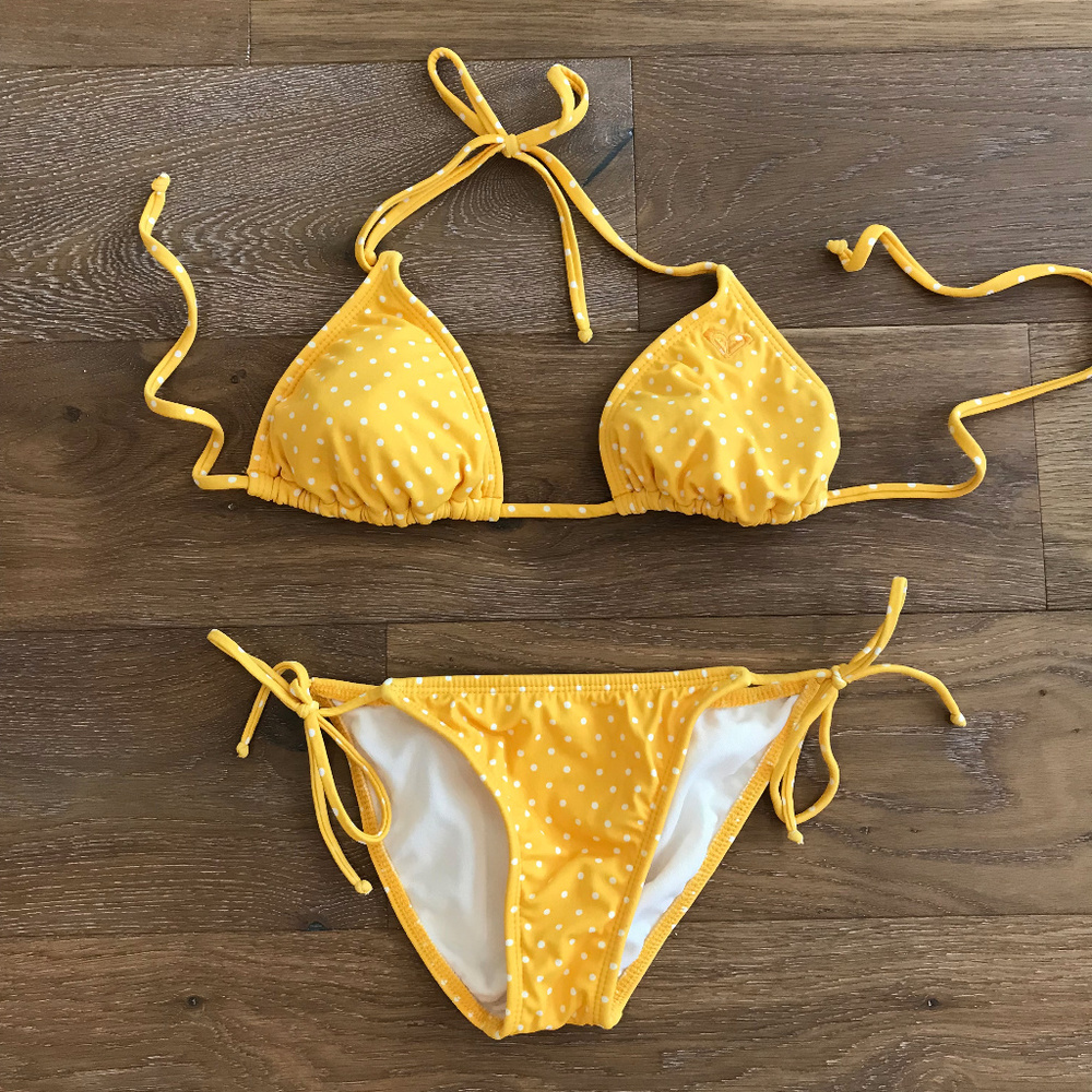 Roxy Yellow Polka Dot Bikini
